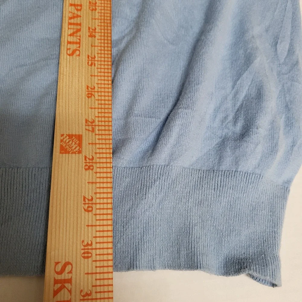 Polo Ralph Lauren Mens Light Blue‎ Cotton Cashmere Crew Neck Sweater Size LT